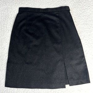 Trussardi Jeans Women's Black Metallic Sparkle Made In Italy Party Skirt Size 44